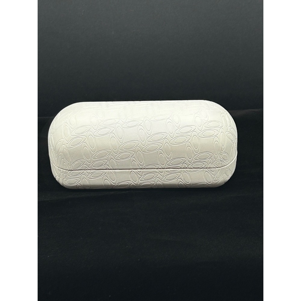 Oakley White Embossed Logo Hard Shell Sunglasses Case Lg Vault Eyewear Protector